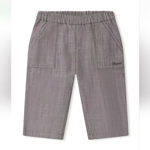 Bonpoint Grey Pants with Logo, baggy, 18M